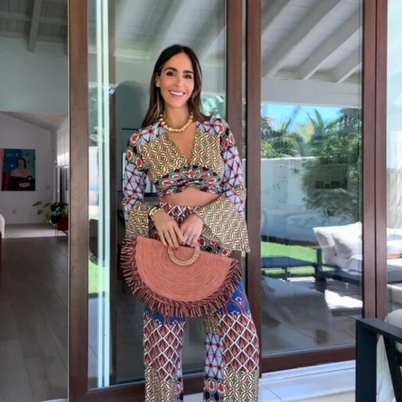 ZARA WOVEN FAN SHAPED BAG - Picture 12 of 14